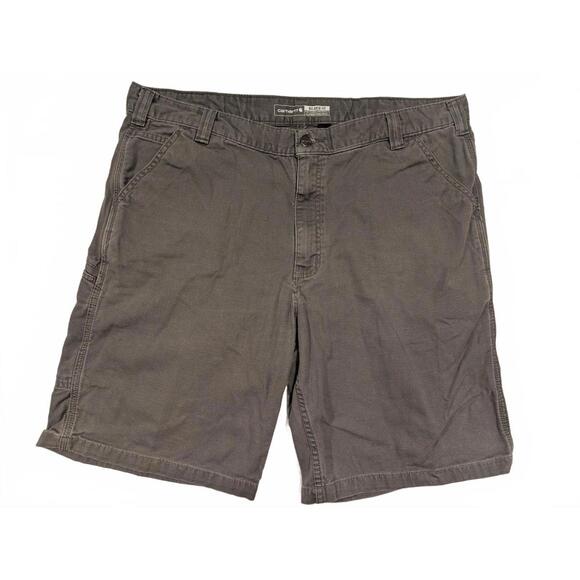 Carhartt Relaxed Fit Canvas Work Utility Shorts Gray Pockets Mens 40 40x10 - Picture 1 of 7
